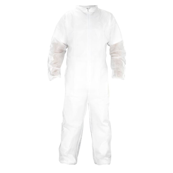 Sas Safety Polyprop Disposable Coveral xl, XL, 1 - SAS6844
