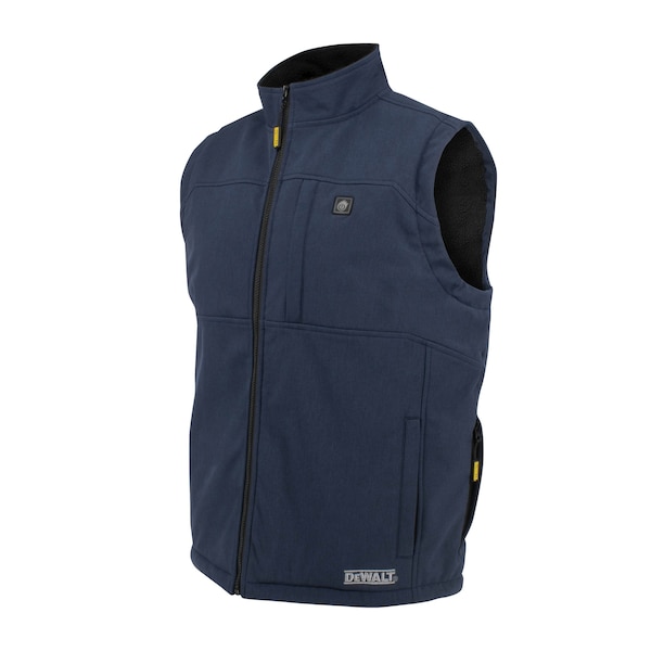 Dewalt Men's Heated Soft Shell Vest with Sherpa Lining, Navy, 2X - DCHV089D1-2X