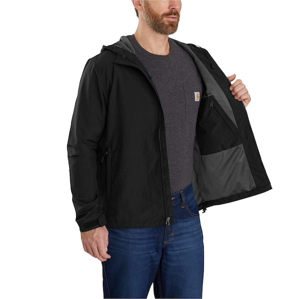 Carhartt Rain Defender Relaxed Fit Lightweight Jacket, Black, Large, REG - 104671-N04LREG