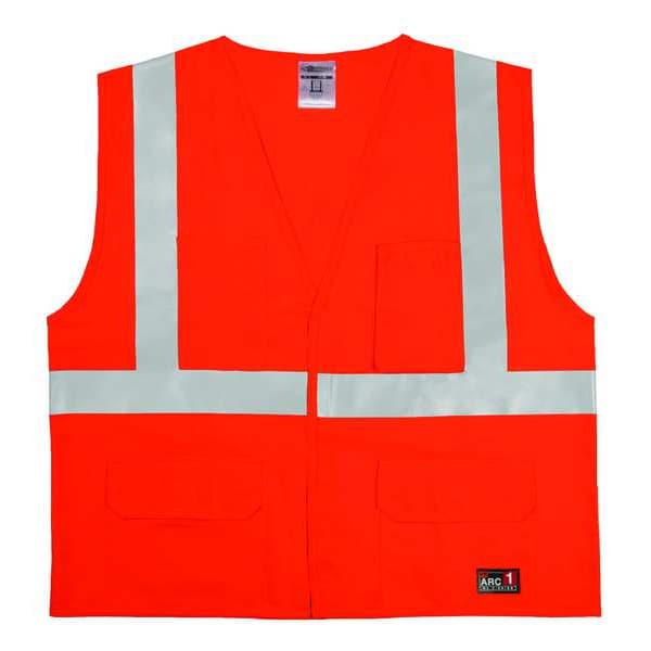 Kishigo High Visibility Vest, Orange/Red, S/M - GF184-S-M