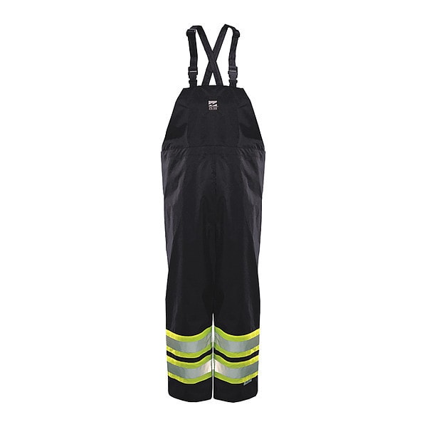 Open Road Bib Pant, Hi-Vis, Class1,150D, Black, 4XL - 6323PB-XXXXL