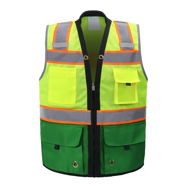 2W International Premium Surveyor Vest, Green, Small, Class 2 - SV544GRC-2 S