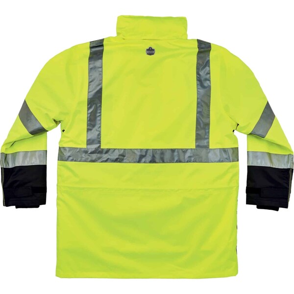 Ergodyne Hi-Vis Thermal Jacket Kit, 300D Oxford Polyester, Hi-Viz Lime, 3XL - 8388