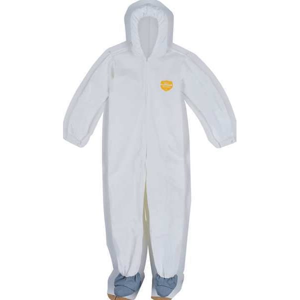 Dupont Disposable Coverall, Hooded, S, ProShield(R) 60, Zipper, Elastic Cuff, Elastic Ankle, Serged Seam - NG122SWHSM002500