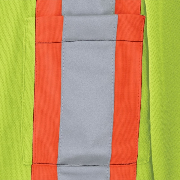 Pioneer Safety Shirt, Hi-Vis, Yellow, Polyester, 3XL - V1051160U-3XL
