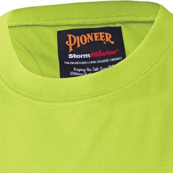 Pioneer Safety Shirt, Hi-Vis, Yellow, Polyester, 3XL - V1051160U-3XL