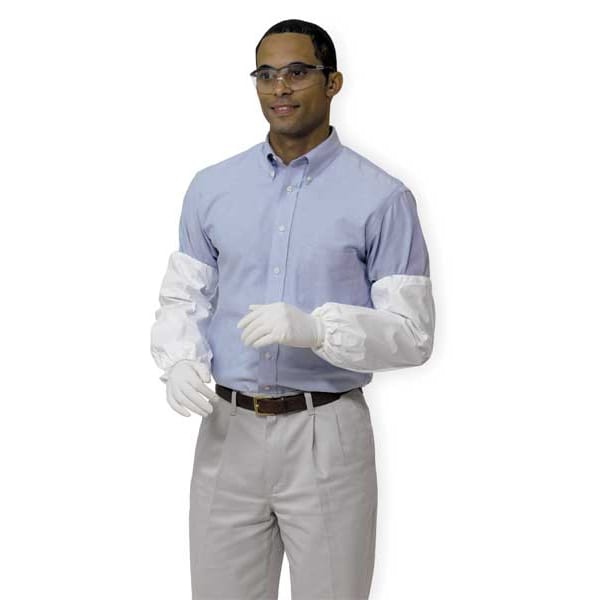 Dupont ProShield 60 Disposable Sleeve, Serged Seam, 18 in Length, 10 mil Thickness, White, 200 Pack - NG500SWH00020000