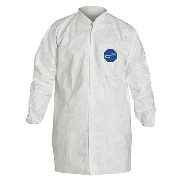 Dupont Tyvek 400 Disposable Lab Coat, Tyvek(R) 400, Snaps Closure, White, XL, 30 PK - TY216SWHXL003000