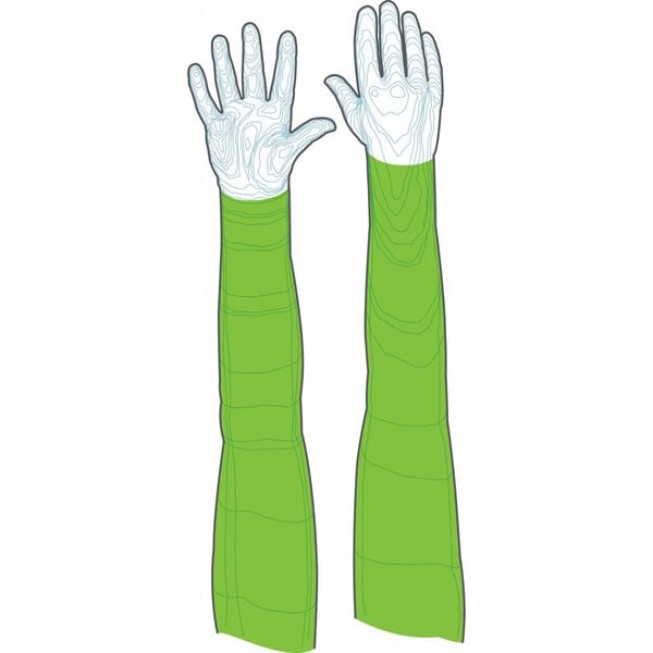 Hexarmor Cut-Resistant Sleeve, A7 Cut Level, Superfabric, Latex-Free, 19 in L, Black, Medium - AS019S-M (8)