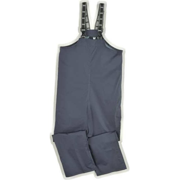 Helly Hansen Rain Bib Overall, Polyester, 33 in Inseam, 36 in to 38 in Waist, 35 mil Thickness, Navy, L - 70529_590-L