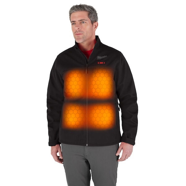 Milwaukee Tool M12 Heated TOUGHSHELL Men's Jacket, Black, Heats 3 to 12 Hours, 3 Outside Pockets, 2XL - M100B-212X