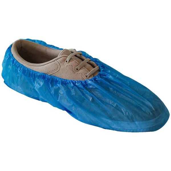 International Enviroguard Disposable Shoe Covers, CPE, Blue, Slip Resistant Sole: Yes , XL - 3602B