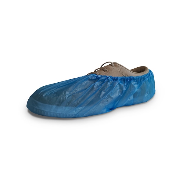 International Enviroguard Disposable Shoe Covers, CPE, Blue, Slip Resistant Sole: Yes , XL - 3602B