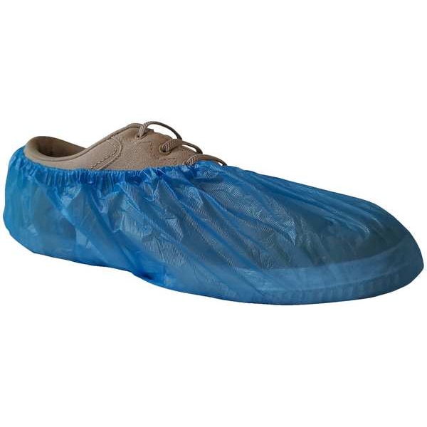 International Enviroguard Disposable Shoe Covers, CPE, Blue, Slip Resistant Sole: Yes , XL - 3602B