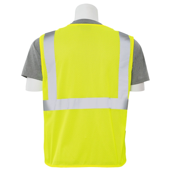 Deltaplus Safety Vest, Mesh, Hi-Viz, Lime, 3XL, Standards: ANSI 107 Class 2 - 61877