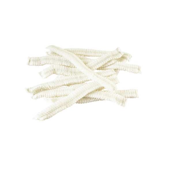 International Enviroguard SMS Pleated Bouffant Cap, SMS, 24 in Dia., White, L, 1000 PK - 210NW-24PL