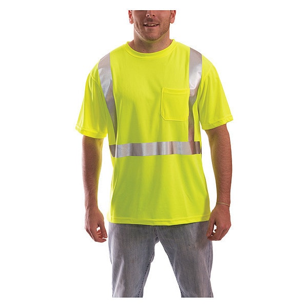 Tingley Job Sight Hi-Vis T-Shirt, Short Sleeve, Lime, 5XL - S75022