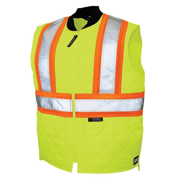 Tough Duck Quilted Safety Vest, SV052-FLGR-3XL - SV052