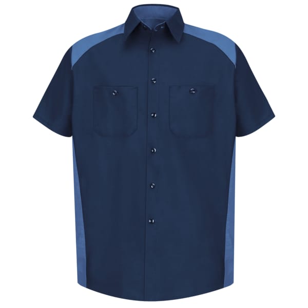 Red Kap Mns Ss Motorsports Shirt - Nv/Pb, 5XL - SP28NP SS 5XL