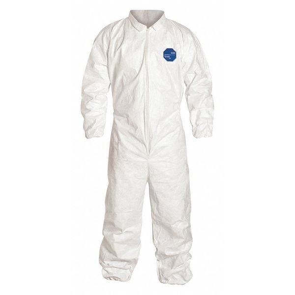 Dupont Disposable Coverall, Collared, 7XL, Tyvek(R) 400, Zipper, Elastic Cuff, Elastic Ankle, Serged Seam - TY125SWH7X0025VP