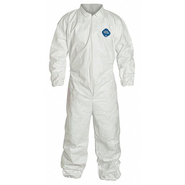 Dupont Disposable Coverall, Collared, 7XL, Tyvek(R) 400, Zipper, Elastic Cuff, Elastic Ankle, Serged Seam - TY125SWH7X0025VP