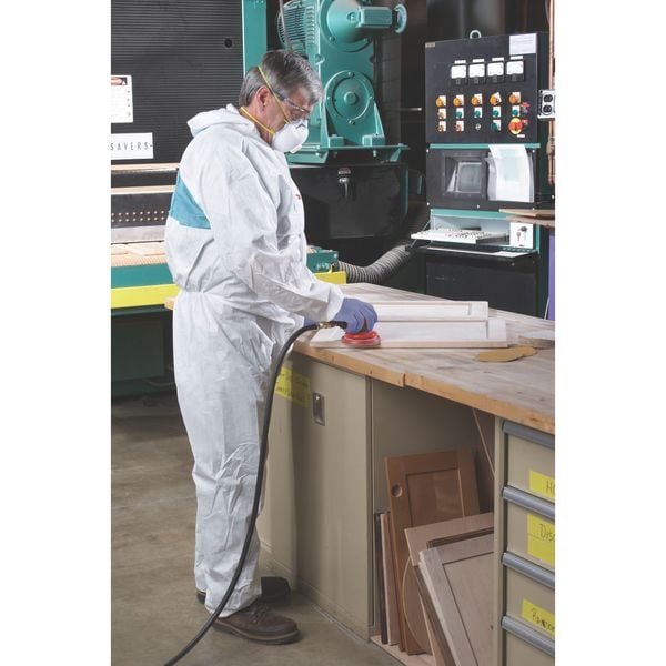 3M Disposable Coveralls, Hooded, 3XL, SMMMS, Zipper, Knit Cuff, Elastic Ankle, Serged Seam - 4520-3XL