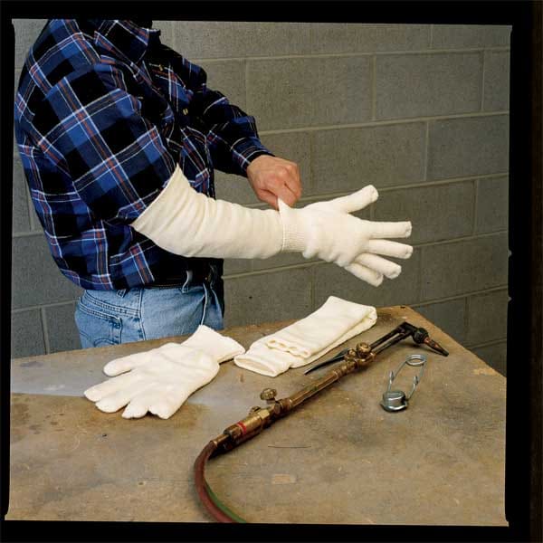 Hot Not Heat-Resistant Sleeve w/Thumbhole, White, Nomex III-¿ - 100   BUY 25'S