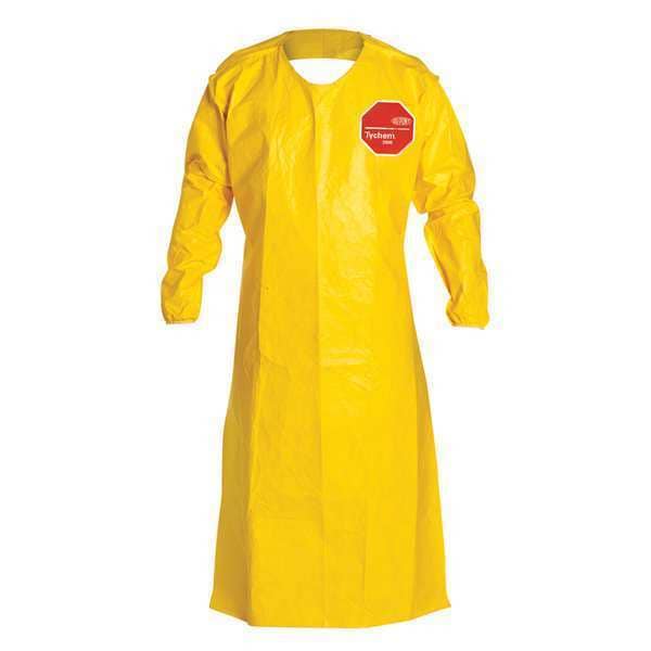 Dupont Bib Apron. 28" x 36". Neck Loop, Waist Ties. Yellow. UNI - QC273BYL00010000