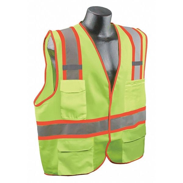 Condor High Visibility Vest, Yellow/Green, L/XL - 53YN66