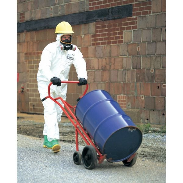 Dupont Chemical Resistant Coverall, Hooded, XL, Tychem(R) 4000, Zipper, Elastic Cuff, Elastic Ankle, 12 PK - SL127BWHXL001200