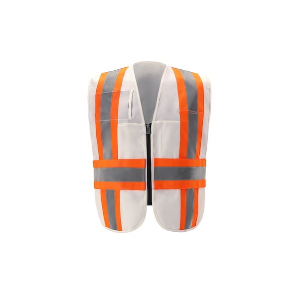 2W International Contrast Incident Command Vest, White, Jumbo - IC110WT JM