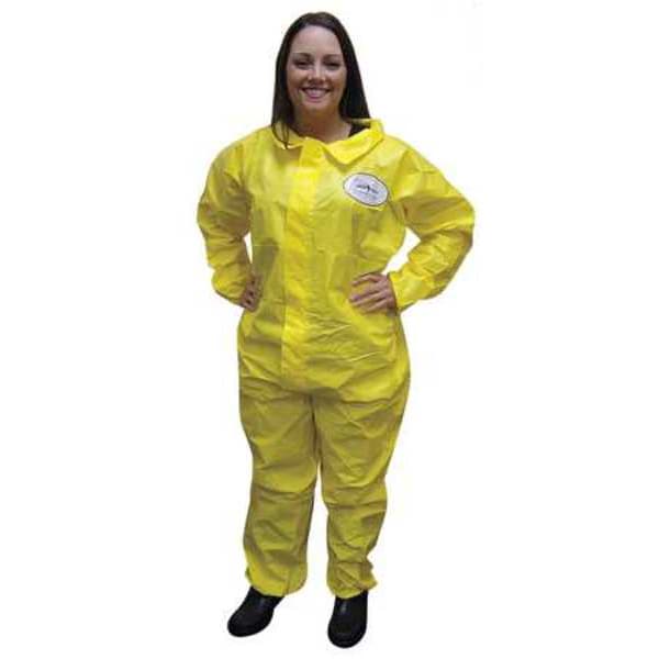 International Enviroguard Disposable Coverall, Collared, 4XL, Hybrid Membrane, Zipper, Elastic Cuff, Elastic Ankle - 7013YS-4XL