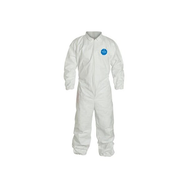 Dupont Disposable Coverall, Collared, 2XL, Serged Seam - TY125SWH2X002500
