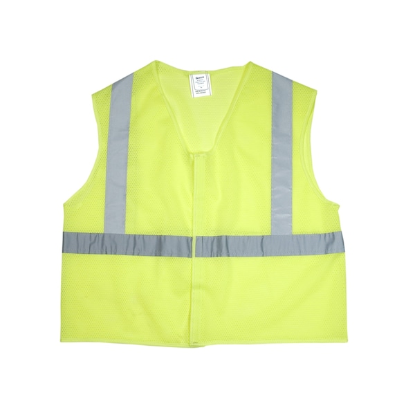 Mutual Industries Cl2 Mesh Flame Retardant Lime Vest, Medium - 20025-0-102