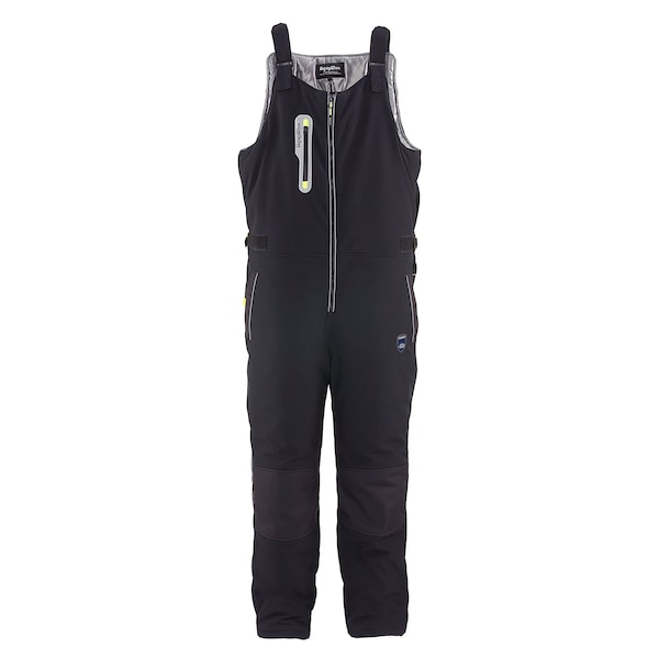 Refrigiwear Extreme Softshell Bib Overalls, 100% Polyester, Black, XL - 0795RBLKXLG