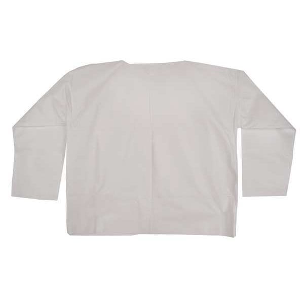 Keystone Safety Disposable Shirt, KeyGuard(R), Pullover Closure, Open Cuff, White, XL - ST-KG-XL