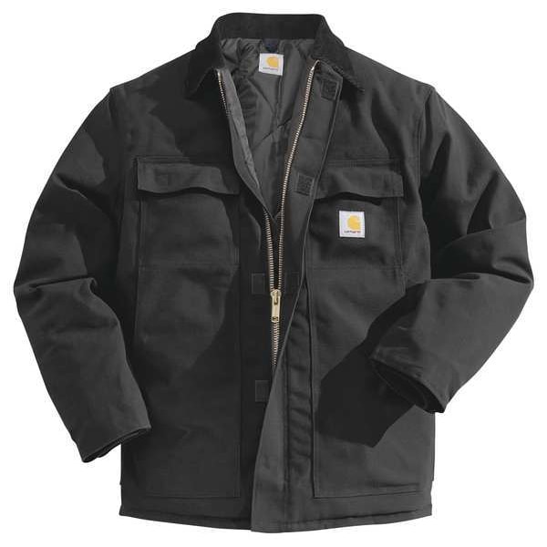 Carhartt Men's Black Cotton Coat size 4XL - C003-BLK 4XL REG