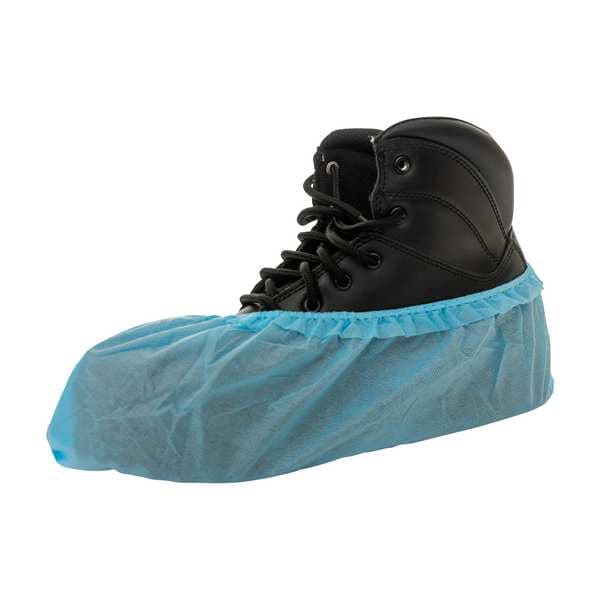 International Enviroguard Disposable Shoe Covers, CPE, Blue, Slip Resistant Sole: Yes , XL - 3703B