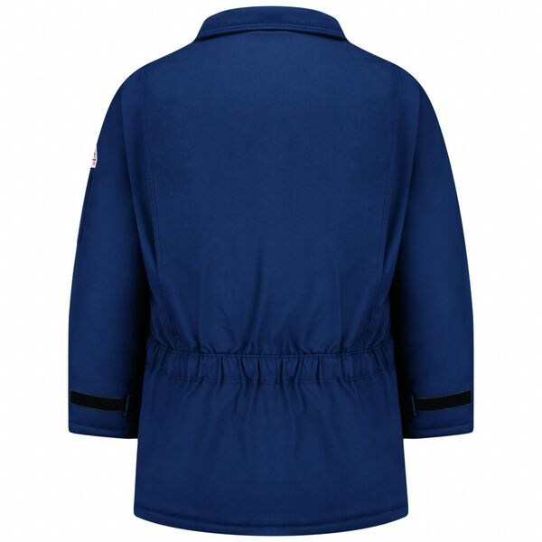 Bulwark FR Jacket, 34 cal/sq cm, 2XL, 7 oz Excel FR(TM) ComforTouch(R), Snaps, Zipper Closure - JLP8NV LN XXL