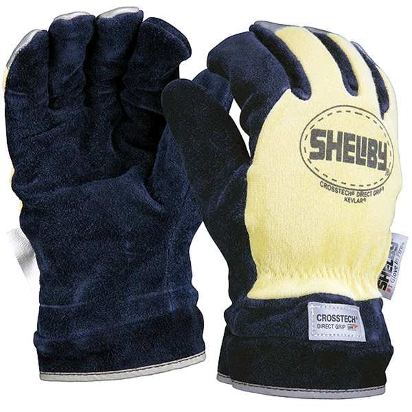 Shelby Firefighters Gloves, L, Cowhide Lthr, PR - 5285L