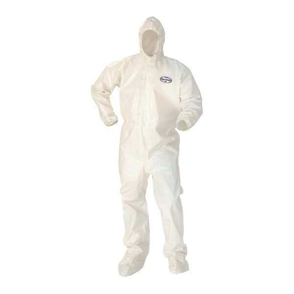 Kleenguard Disposable Coverall, Hooded, XL, KleenGuard(TM) A80, Zipper, Elastic Cuff, Elastic Ankle - 45664