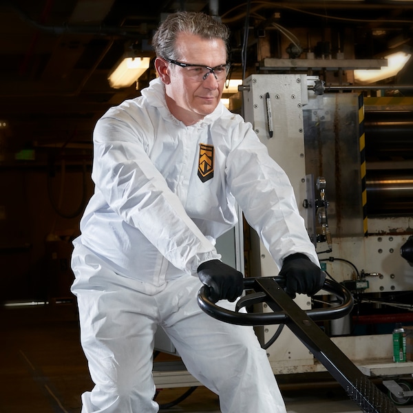 Kleenguard Disposable Coverall, Hooded, XL, KleenGuard(TM) A80, Zipper, Elastic Cuff, Elastic Ankle - 45664