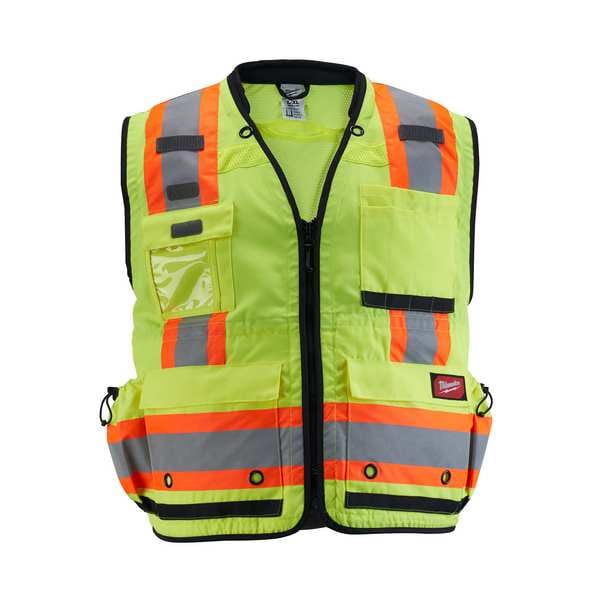 Milwaukee Tool Class 2 Surveyor's High Visibility Yellow Safety Vest - Small/Medium - 48-73-5161