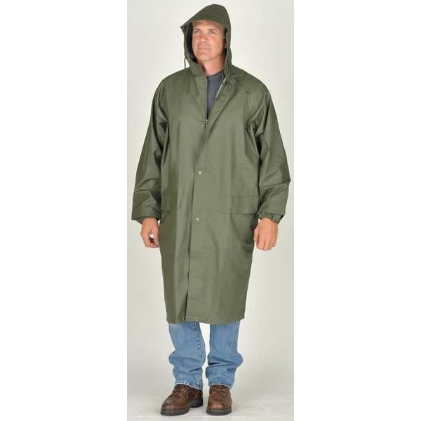 Viking 3-Piece Rainsuit with Detachable Hood, Polyester, PVC, 150 den Thick, Detachable, Green, L - 2900G-L