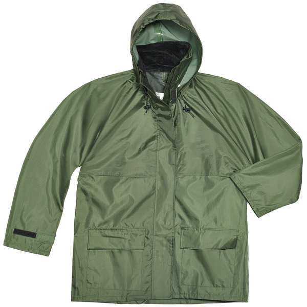 Viking 3-Piece Rainsuit with Detachable Hood, Polyester, PVC, 150 den Thick, Detachable, Green, L - 2900G-L