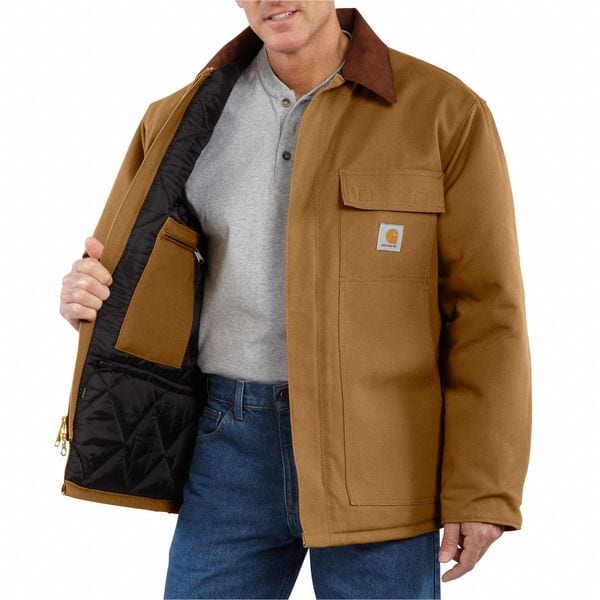 Carhartt Men's Brown Cotton Duck Coat size XL - C003-BRN XLG REG
