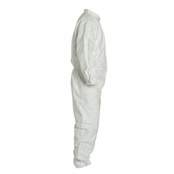 Dupont Tyvek 400 Collared Disposable Coverall, Elastic Wrists and Ankles, XL, White, 6 Pack - TY125SWHXL0006G1