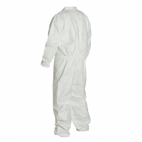 Dupont Tyvek 400 Collared Disposable Coverall, Elastic Wrists and Ankles, XL, White, 6 Pack - TY125SWHXL0006G1