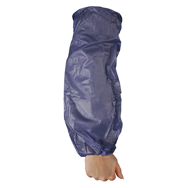 Mcr Safety Disposable Sleeves, 6 mil, Vinyl, 18 in L, One Size, Blue, 24 Pack, 12 Pairs Per Package - S063E4