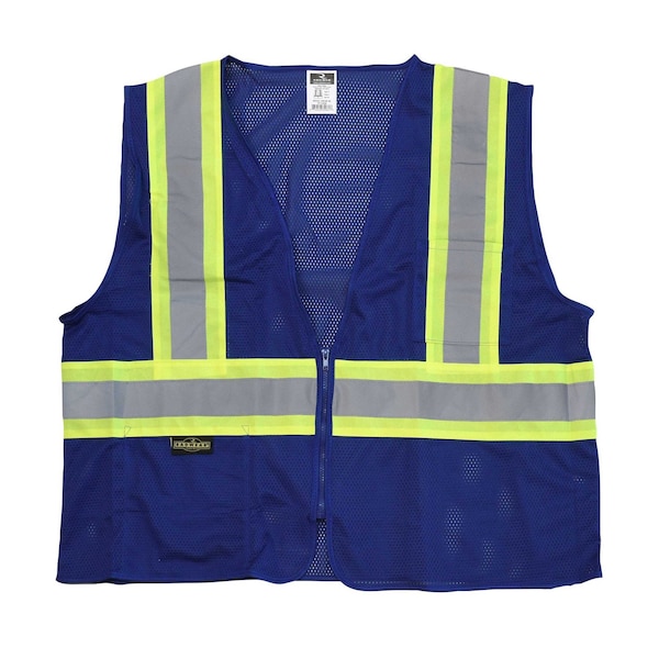 Radians Hi-Vis Econ TpO/Cl1 Two Tone Safety Vest-Blu-XL - SV22-1ZBLM-XL